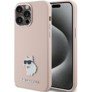 Hurtownia GSM - Etui Karl Lagerfeld KLHCP15XSMHCNPP Apple iPhone 15 Pro Max Silicone Choupette Metal Pin różowy/pink - KLD1821 - {ean13} - Hurt