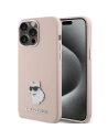 Case Karl Lagerfeld KLHCP15XSMHCNPP Apple iPhone 15 Pro Max Silikon Choupette Metallpin rosa/pink