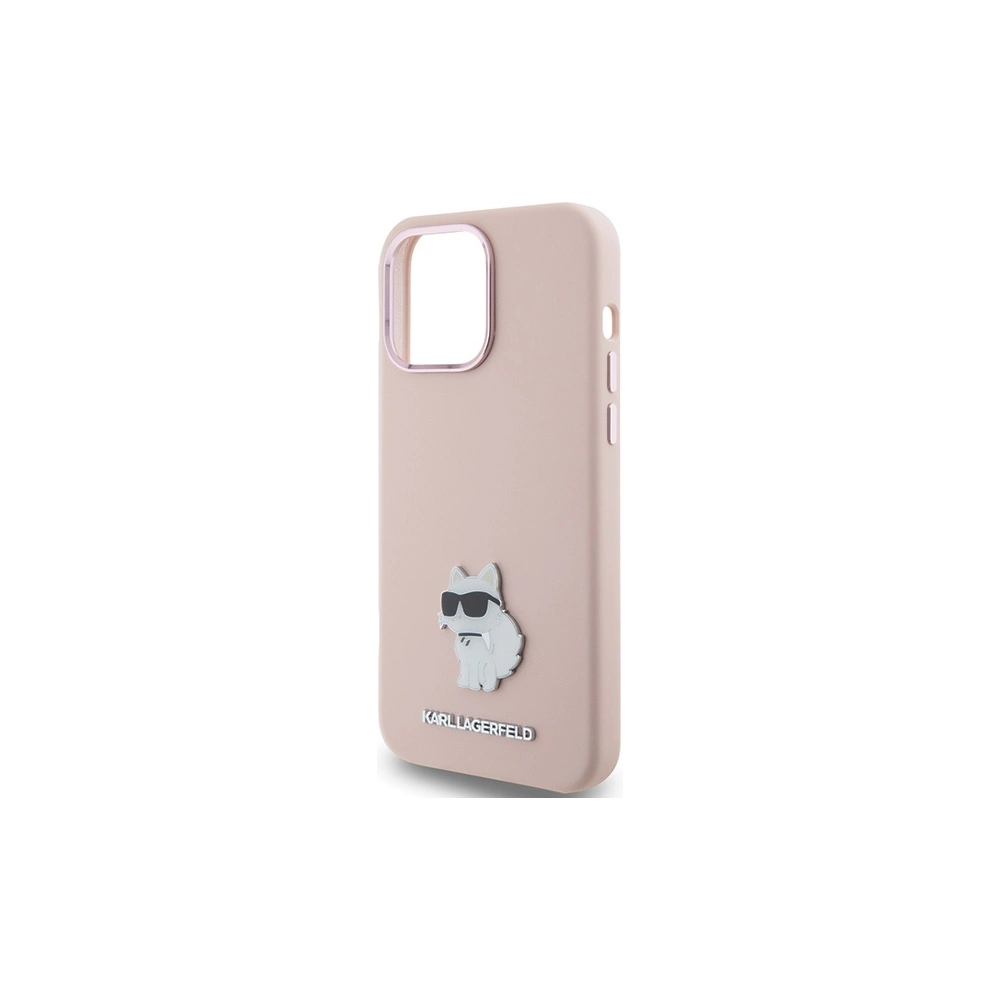 Hurtownia GSM - Case Karl Lagerfeld KLHCP15XSMHCNPP Apple iPhone 15 Pro Max Silikon Choupette Metallpin rosa/pink - KLD1821 - {ean13} - Hurt
