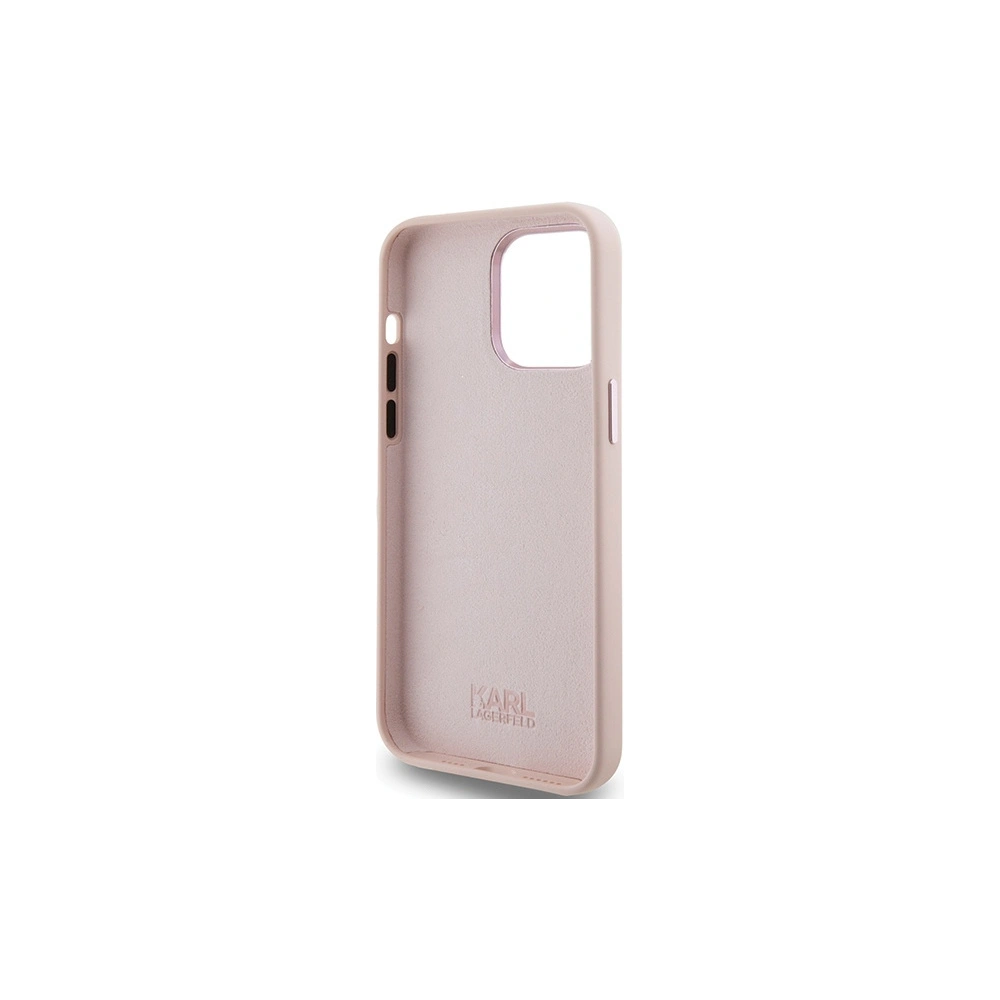 Hurtownia GSM - Etui Karl Lagerfeld KLHCP15XSMHCNPP Apple iPhone 15 Pro Max Szilikon Choupette Fém Kitűző rózsaszín/pink - KLD1821 - {ean13} - Hurt