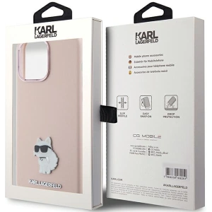 Hurtownia GSM - Etui Karl Lagerfeld KLHCP15XSMHCNPP Apple iPhone 15 Pro Max Silicon Choupette Metal Pin růžový/pink - KLD1821 - {ean13} - Hurt