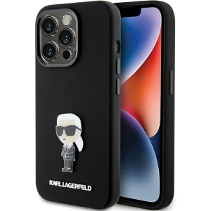 Hurtownia GSM - Case Karl Lagerfeld KLHCP15XSMHKNPK Apple iPhone 15 Pro Max Silikon Ikonik Metal Pin schwarz/black - KLD1822 - {ean13} - Hurt