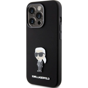 Hurtownia GSM - Case Karl Lagerfeld KLHCP15XSMHKNPK Apple iPhone 15 Pro Max Silikon Ikonik Metal Pin schwarz/black - KLD1822 - {ean13} - Hurt