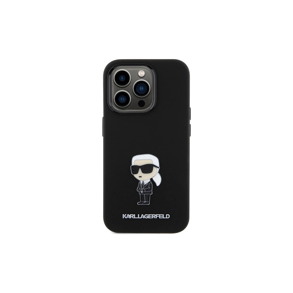 Hurtownia GSM - Etui Karl Lagerfeld KLHCP15XSMHKNPK Apple iPhone 15 Pro Max silikonové Ikonik Metal Pin černé/black - KLD1822 - {ean13} - Hurt