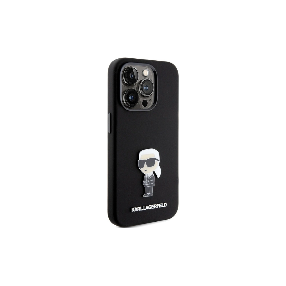 Hurtownia GSM - Case Karl Lagerfeld KLHCP15XSMHKNPK Apple iPhone 15 Pro Max Silikon Ikonik Metal Pin schwarz/black - KLD1822 - {ean13} - Hurt