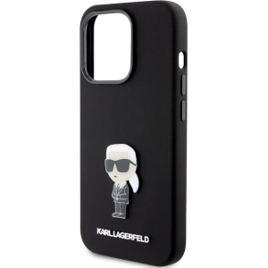Hurtownia GSM - Case Karl Lagerfeld KLHCP15XSMHKNPK Apple iPhone 15 Pro Max Silikon Ikonik Metal Pin schwarz/black - KLD1822 - {ean13} - Hurt