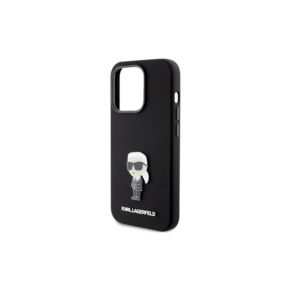 Hurtownia GSM - Case Karl Lagerfeld KLHCP15XSMHKNPK Apple iPhone 15 Pro Max Silikon Ikonik Metal Pin schwarz/black - KLD1822 - {ean13} - Hurt