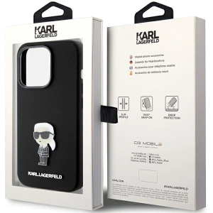 Hurtownia GSM - Etui Karl Lagerfeld KLHCP15XSMHKNPK Apple iPhone 15 Pro Max Silicone Ikonik Metal Pin fekete/black - KLD1822 - {ean13} - Hurt
