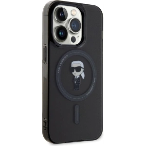 Karl Lagerfeld KLHMP14XHFCKNOK Apple iPhone 14 Pro Max hardcase IML Ikonik MagSafe black