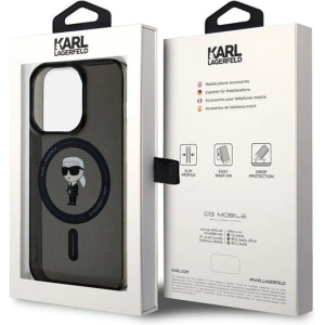 Karl Lagerfeld KLHMP14XHFCKNOK Apple iPhone 14 Pro Max hardcase IML Ikonik MagSafe black