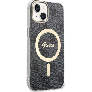 Etui Guess GUHMP15SH4STK Apple iPhone 15 hardcase IML 4G MagSafe czarny/black