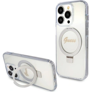Hurtownia GSM - Etui Guess GUHMP15XHRSGSD Apple iPhone 15 Pro Max hardcase Ring Stand Script Glitter MagSafe průhledný/transparentní - GUE3048 - {ean13} - Hurt