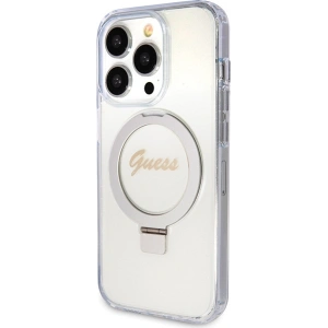 Hurtownia GSM - Etui Guess GUHMP15XHRSGSD Apple iPhone 15 Pro Max hardcase Ring Stand Script Glitter MagSafe průhledný/transparentní - GUE3048 - {ean13} - Hurt
