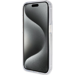 Wholesale Guess GUHMP15XHRSGSD Apple iPhone 15 Pro Max hardcase Ring Stand Script Glitter MagSafe transparent - GUE3048 - {ean13} - Hurt