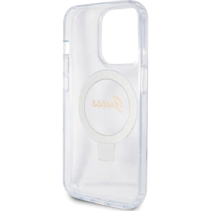 Wholesale Guess GUHMP15XHRSGSD Apple iPhone 15 Pro Max hardcase Ring Stand Script Glitter MagSafe transparent - GUE3048 - {ean13} - Hurt