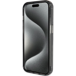 Hurtownia GSM - Case Guess GUHMP15XHRSGSK Apple iPhone 15 Pro Max Hardcase Ring Stand Script Glitter MagSafe schwarz/black - GUE3049 - {ean13} - Hurt