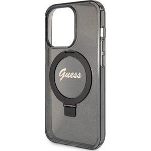 Hurtownia GSM - Case Guess GUHMP15XHRSGSK Apple iPhone 15 Pro Max Hardcase Ring Stand Script Glitter MagSafe schwarz/black - GUE3049 - {ean13} - Hurt