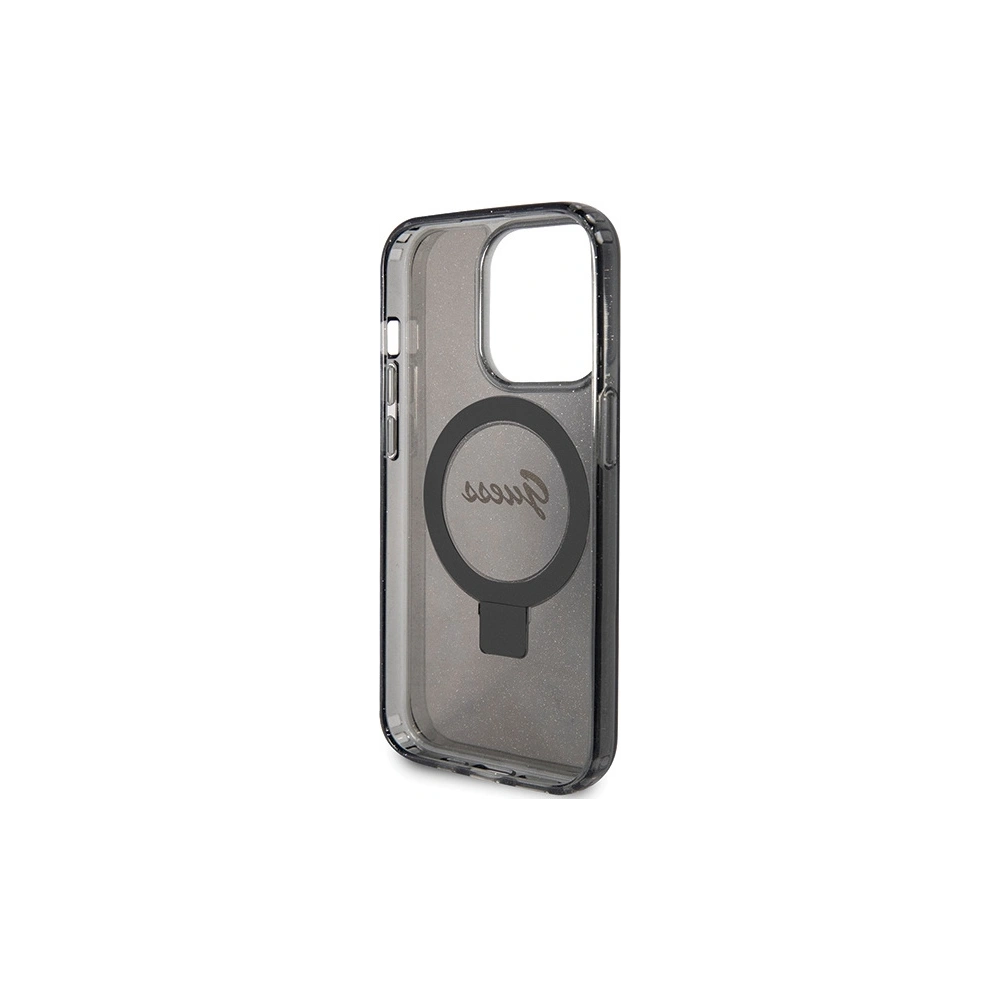 Hurtownia GSM - Etui Guess GUHMP15XHRSGSK Apple iPhone 15 Pro Max kemény tok Ring Stand Script Glitter MagSafe fekete/black - GUE3049 - {ean13} - Hurt
