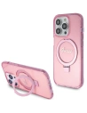 Case Guess GUHMP15XHRSGSP Apple iPhone 15 Pro Max Hardcase Ring Stand Script Glitter MagSafe rosa/pink