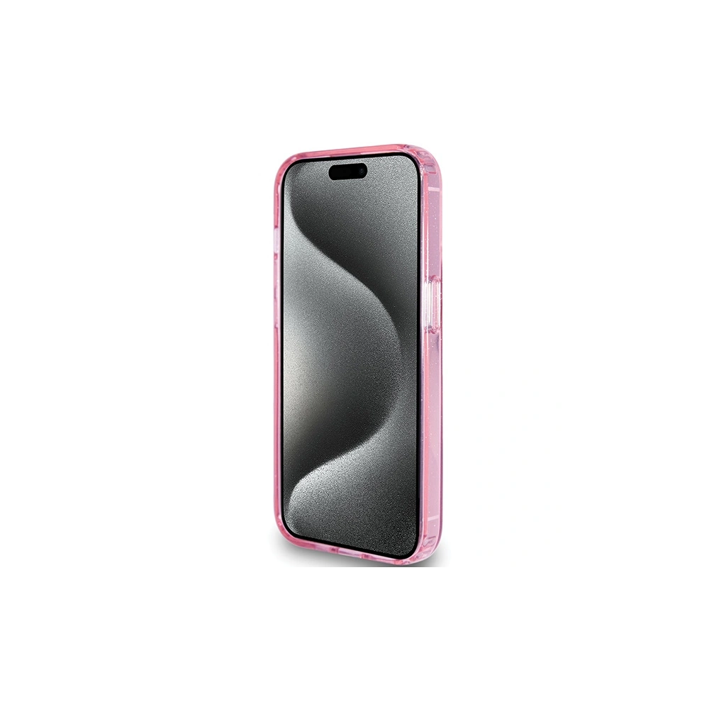 Hurtownia GSM - Case Guess GUHMP15XHRSGSP Apple iPhone 15 Pro Max Hardcase Ring Stand Script Glitter MagSafe rosa/pink - GUE3050 - {ean13} - Hurt