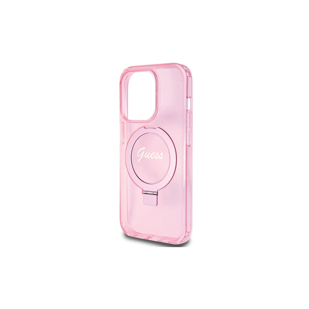 Hurtownia GSM - Case Guess GUHMP15XHRSGSP Apple iPhone 15 Pro Max Hardcase Ring Stand Script Glitter MagSafe rosa/pink - GUE3050 - {ean13} - Hurt