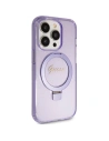 Wholesale Guess GUHMP15XHRSGSU Apple iPhone 15 Pro Max hardcase Ring Stand Script Glitter MagSafe purple - GUE3051 - {ean13} - Hurt