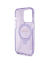 Wholesale Guess GUHMP15XHRSGSU Apple iPhone 15 Pro Max hardcase Ring Stand Script Glitter MagSafe purple - GUE3051 - {ean13} - Hurt