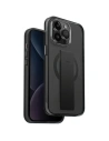 Etui UNIQ Heldro Mag Apple iPhone 15 Pro Magclick Charging černé/vapour smoke