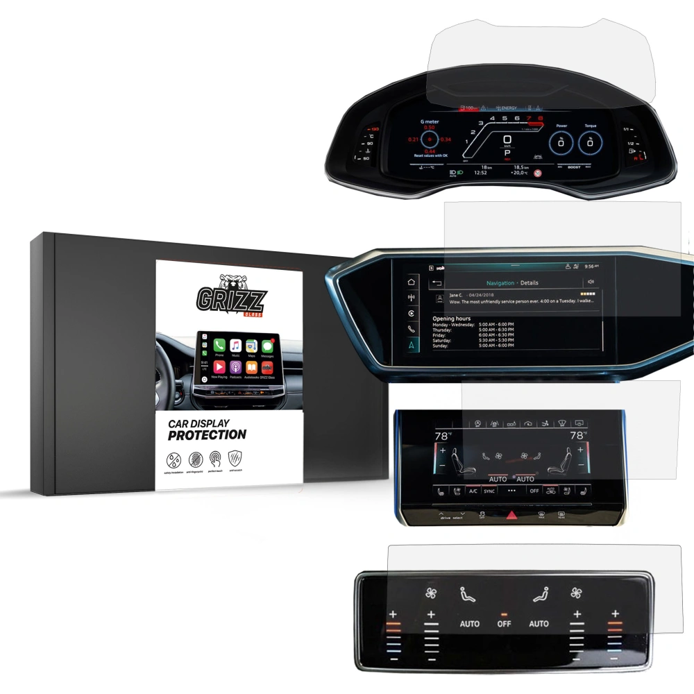 Hurtownia GSM - GrizzGlass CarDisplay Protection folie mată pentru Audi A7 C8 2018 [4 PACK] - GRZ7181 - {ean13} - Hurt