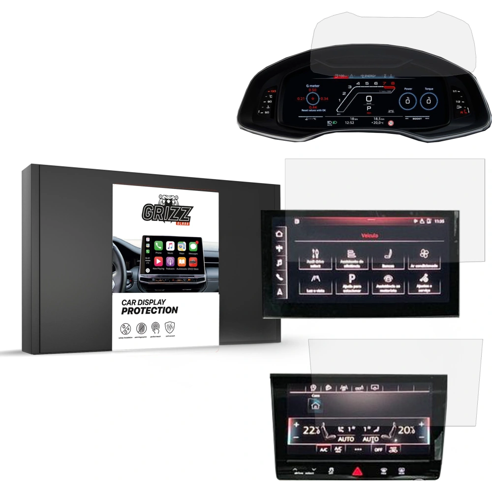 Hurtownia GSM - Matt fólia GrizzGlass CarDisplay védelem Audi Q7 Virtual 2019 [3 PACK] - GRZ7182 - {ean13} - Hurt
