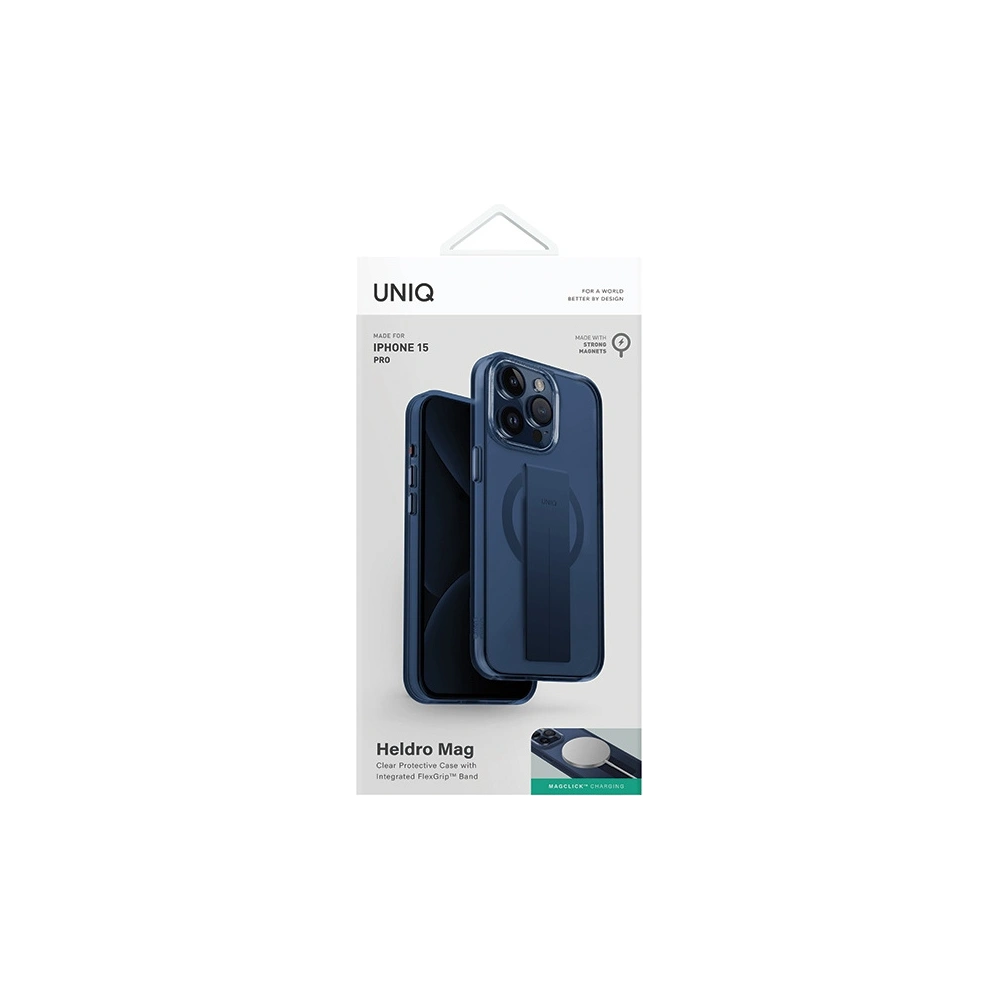 Hurtownia GSM - Etui UNIQ Heldro Mag Apple iPhone 15 Pro Magclick Charging modré/ultramarínová hluboká modrá - UNIQ1073 - {ean13} - Hurt