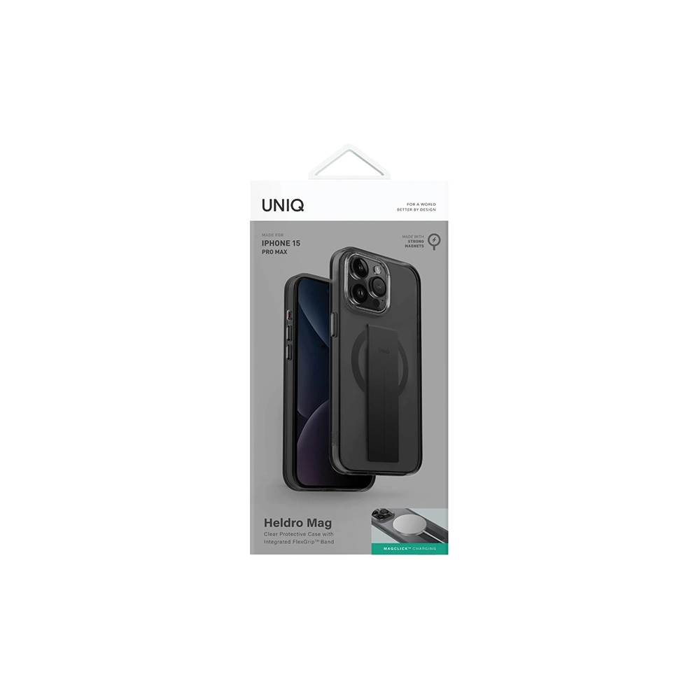 Hurtownia GSM - Case UNIQ Heldro Mag Apple iPhone 15 Pro Max Magclick Charging schwarz/vapour smoke - UNIQ1075 - {ean13} - Hurt