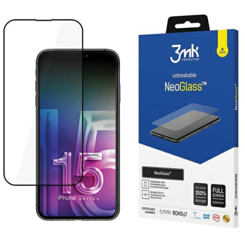 3MK Distributor - 5903108537216 - 3MK5418 - 3MK NeoGlass Apple iPhone 15 black - B2B homescreen