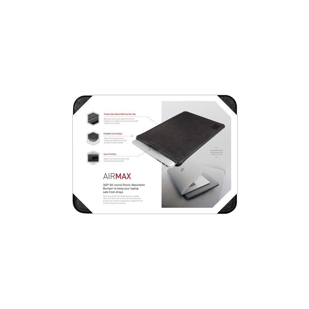 Hurtownia GSM - Etui UNIQ Dfender laptop Sleeve 12" czarny/charcoal black - UNIQ18BLK - {ean13} - Hurt