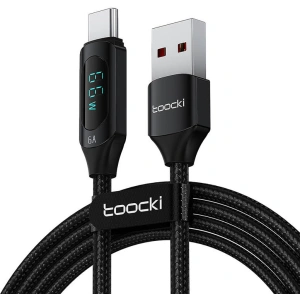 Hurtownia GSM - Cablu Toocki TXCT-XY01 USB-A / USB-C, 1m, 66W (negru) - TCK84 - {ean13} - Hurt