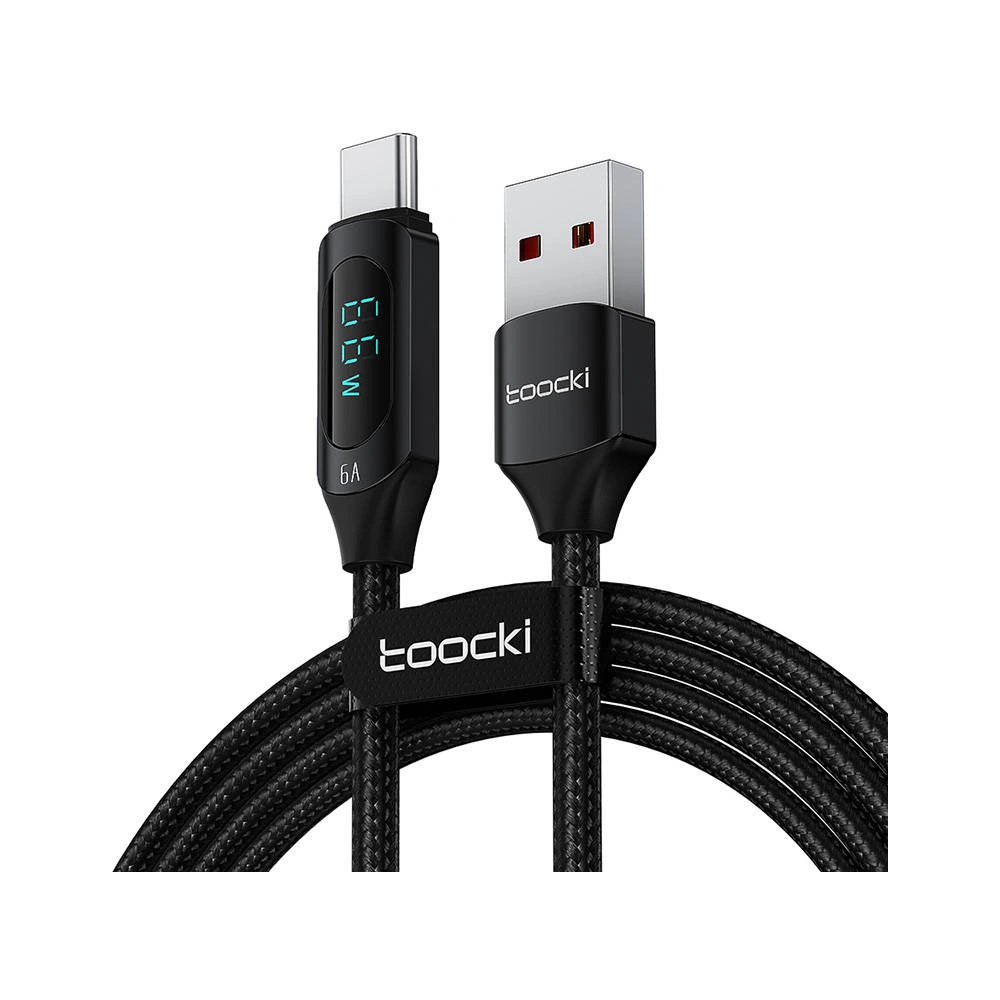 Hurtownia GSM - Kábel Toocki TXCT-XY01 USB-A / USB-C, 1m, 66W (fekete) - TCK84 - {ean13} - Hurt