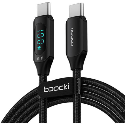 Toocki Distributor - 6975600780260 - TCK85 - Toocki TXCTT1-XY01 cable USB-C / USB-C, 1m, 100W (black) - B2B homescreen