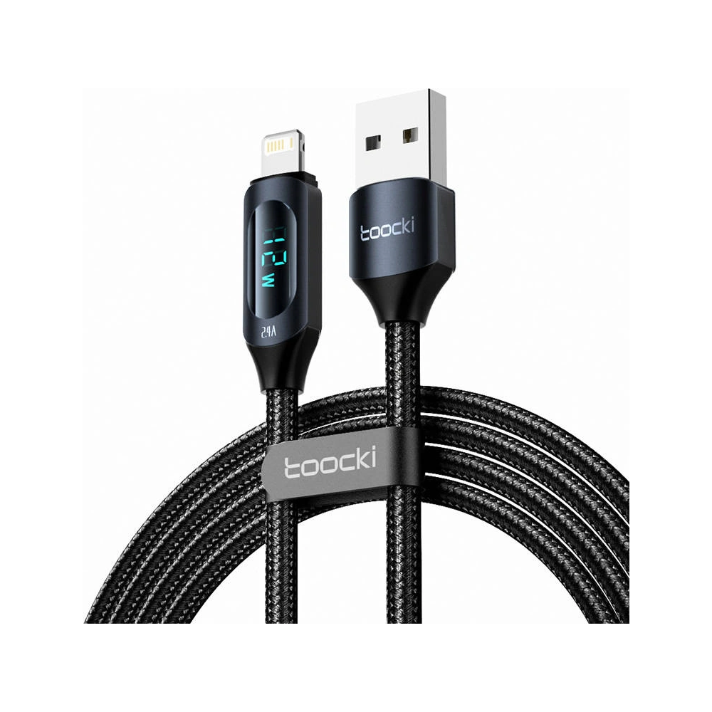 Hurtownia GSM - Kabel Toocki TXCL-XY01 USB-A / Lightning, 1m, 12W (schwarz) - TCK86 - {ean13} - Hurt