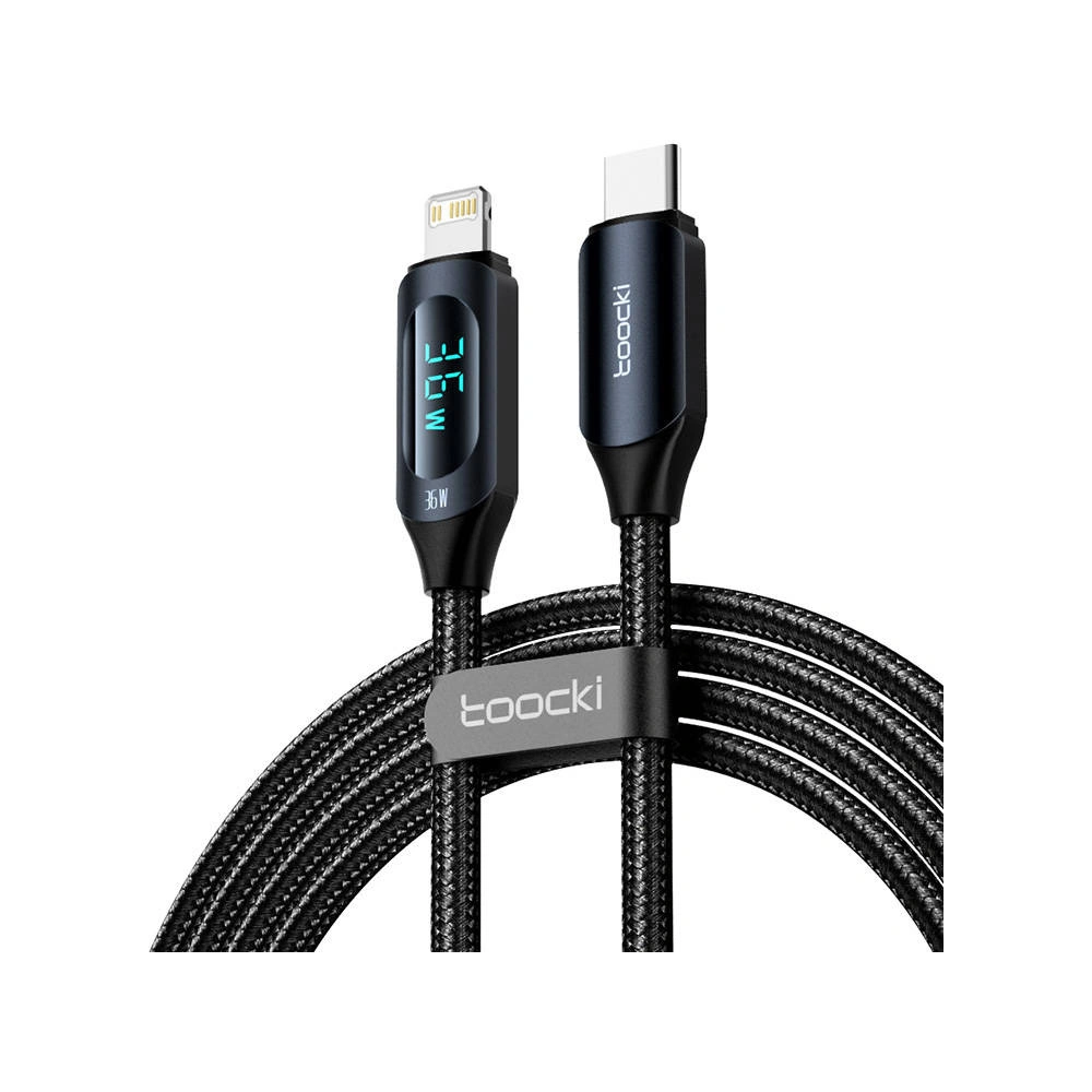 Hurtownia GSM - Kábel Toocki TXCTL-XY08 USB-C / Lightning, 1m, 36W (fekete) - TCK87 - {ean13} - Hurt