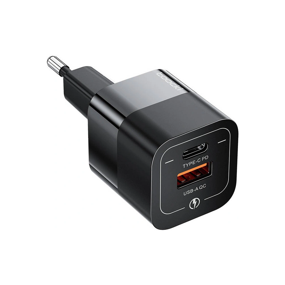 Hurtownia GSM - Nabíječka Toocki TCTAC-XFKB01 USB-A / USB-C, 33W (černá) - TCK88 - {ean13} - Hurt