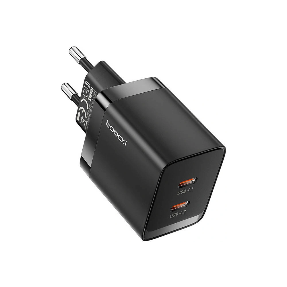 Hurtownia GSM - Nabíječka Toocki TCTCC-SCD02 2xUSB-C, GaN, 40W (černá) - TCK92 - {ean13} - Hurt