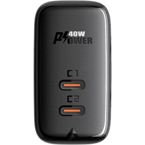Wholesale Acefast A9 network charger 2xUSB-C, PD, 40W (black) - ACE1 - {ean13} - Hurt