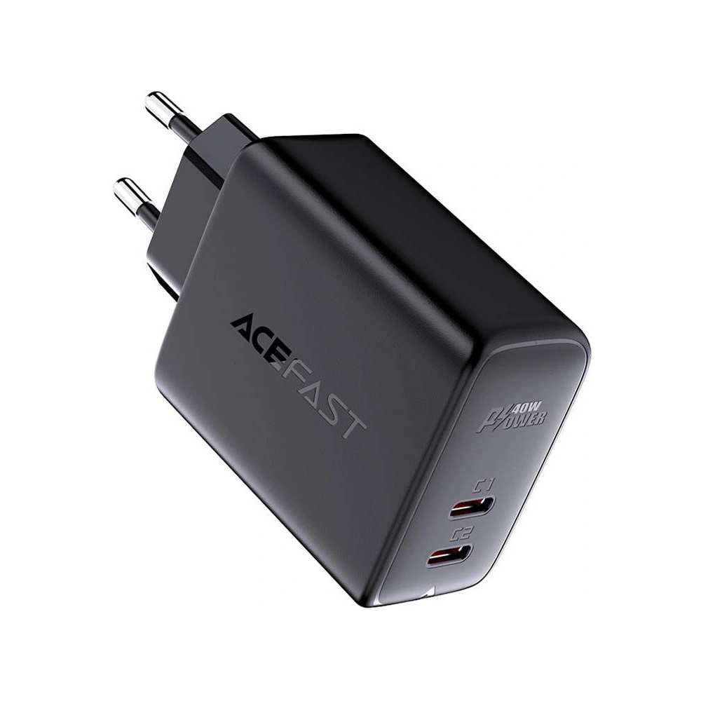 Wholesale Acefast A9 network charger 2xUSB-C, PD, 40W (black) - ACE1 - {ean13} - Hurt