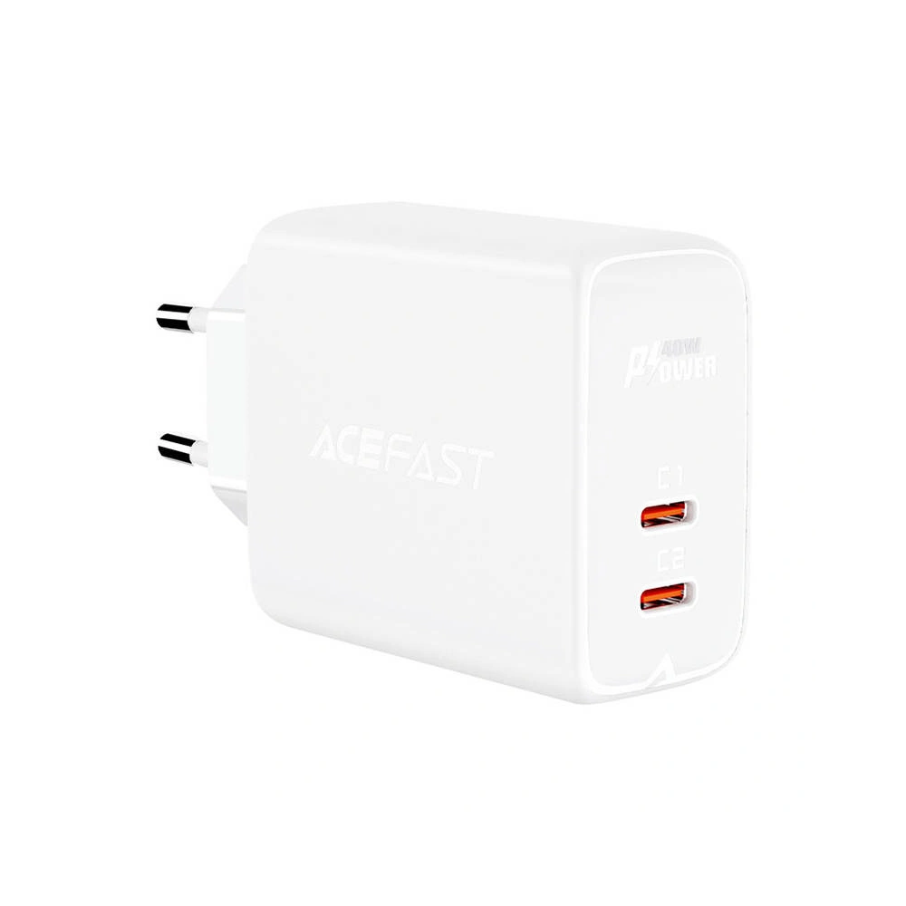 Hurtownia GSM - Acefast A9 2xUSB-C, PD, 40W hálózati töltő (fehér) - ACE2 - {ean13} - Hurt