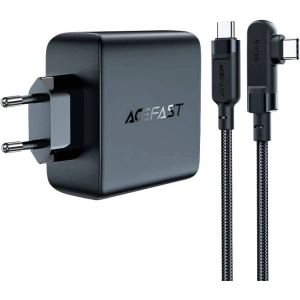 Wholesale Acefast A37 network charger USB-A, 3xUSB-C, PD, GaN, 100W (black) + angle cable USB-C / USB-C 2m - ACE6 - {ean13} - Hurt