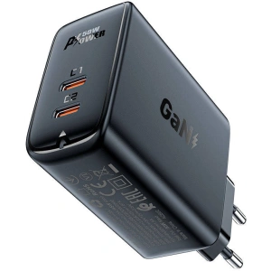 Wholesale Acefast A29 network charger 2xUSB-C PD, GaN, 50W (black) - ACE7 - {ean13} - Hurt
