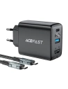 Wholesale Acefast A17 network charger USB-A, USB-C, HDMI, GaN 65W + cable USB-C / USB-C 1.8m (black) - ACE10 - {ean13} - Hurt