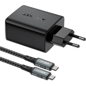 Wholesale Acefast A17 network charger USB-A, USB-C, HDMI, GaN 65W + cable USB-C / USB-C 1.8m (black) - ACE10 - {ean13} - Hurt