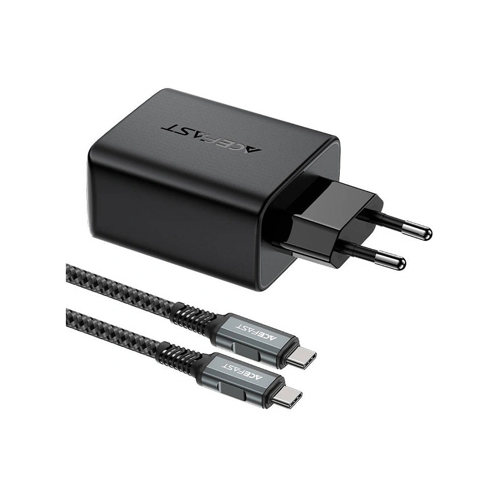 Wholesale Acefast A17 network charger USB-A, USB-C, HDMI, GaN 65W + cable USB-C / USB-C 1.8m (black) - ACE10 - {ean13} - Hurt
