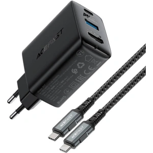 Wholesale Acefast A17 network charger USB-A, USB-C, HDMI, GaN 65W + cable USB-C / USB-C 1.8m (black) - ACE10 - {ean13} - Hurt